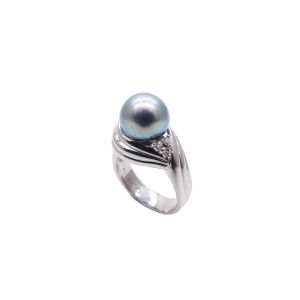 Blue Akoya Pearl Ring - R80