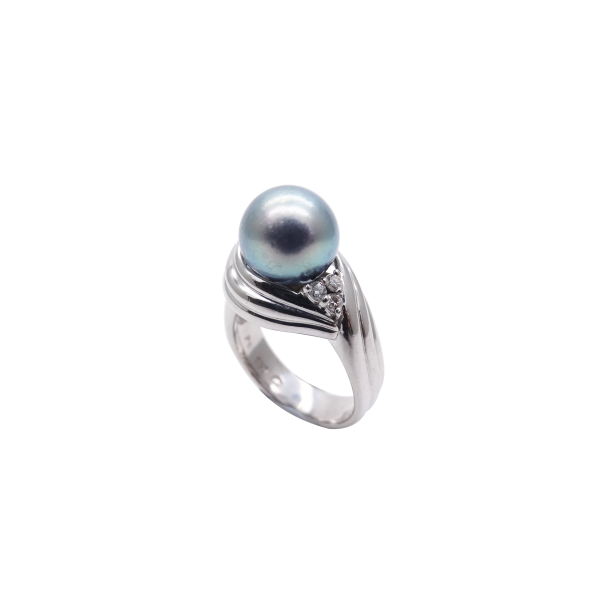 Blue Akoya Pearl Ring - R80