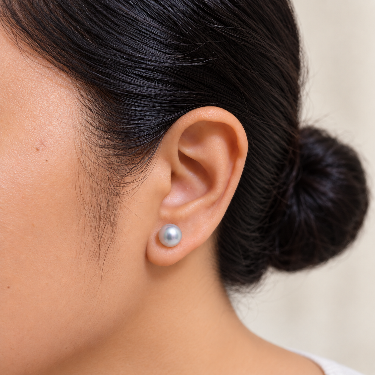Akoya Blue Pearl Earring - E292 2 Akoya Blue Pearl Earring - E292 - Image 2