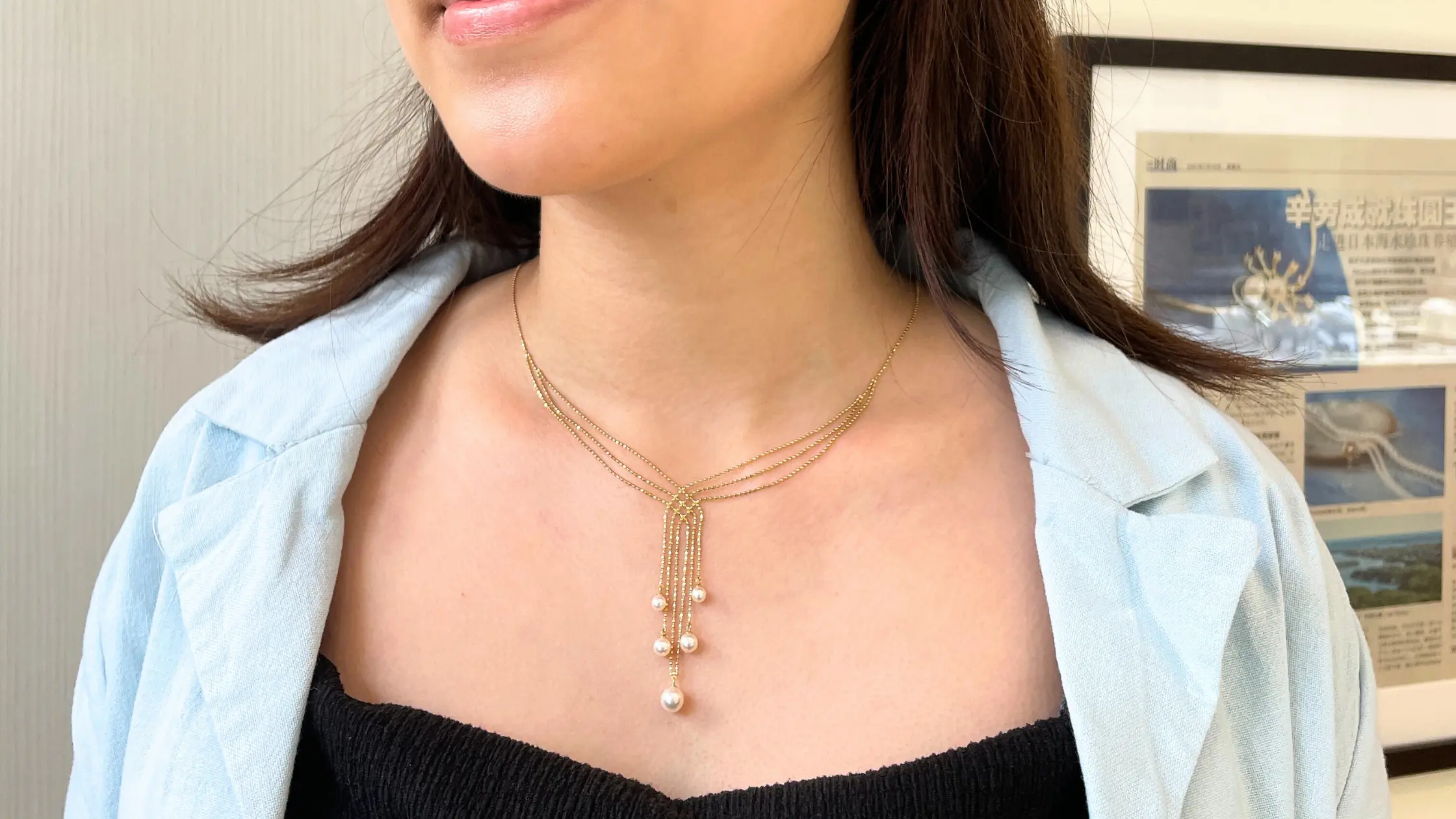 Sparkling Akoya Pearl Modern Pendant P260: Timeless Elegance You’ll Treasure Forever