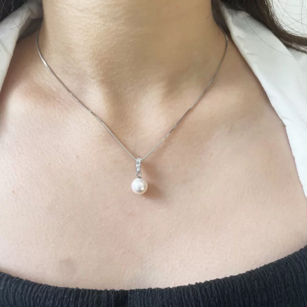 Sparkle Akoya Pearl Silver Pendant (P262)