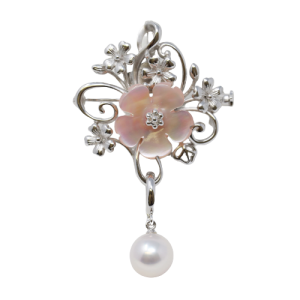 Pearl FALCO Collections 13 Akoya Pearl 'Blossom' Brooch Pin- B1