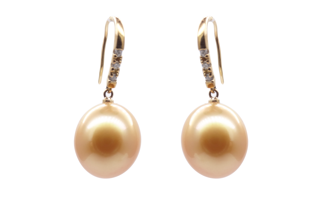 Gold South Sea Earring luxurious – E296
