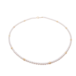 Pearl FALCO Collections 5 Gold White Baby Akoya Pearl Necklace -N152