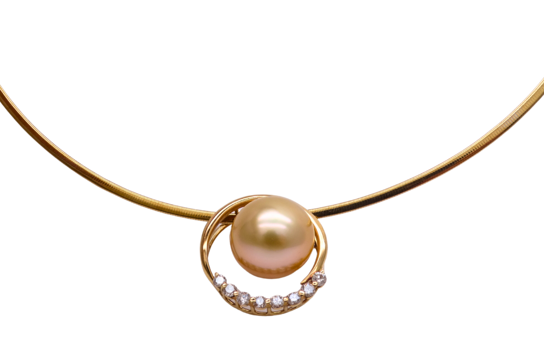 Fashionista Gold South Sea Pearl Pendant – P257