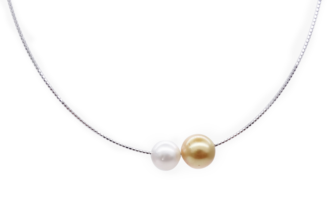 Gold South Sea Akoya Silver Pearl Pendant – P266