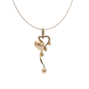 Gold Keshi South Sea Pearl Pendant - P264