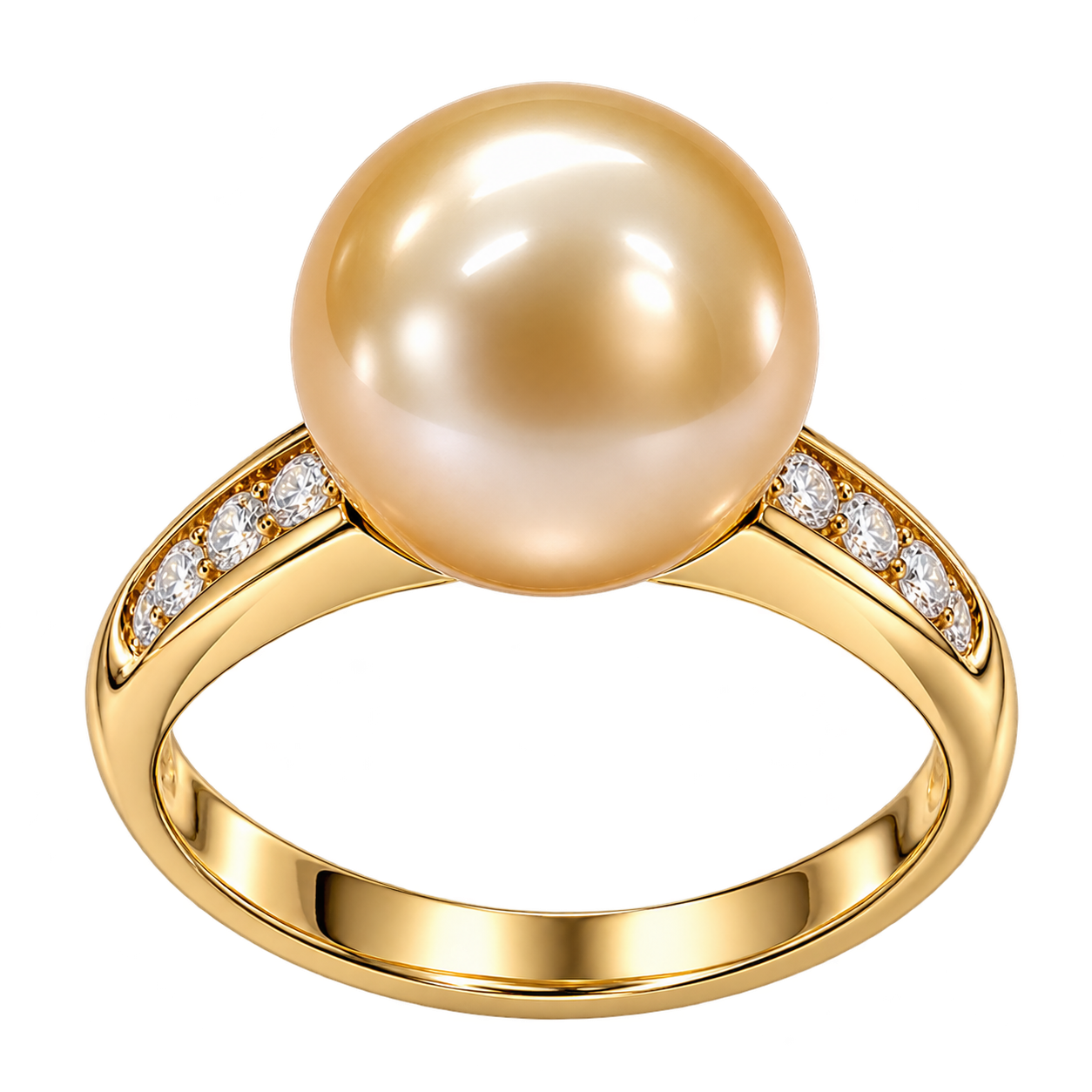 South Sea Gold Pearl Sleek Ring - R85 8 South Sea Gold Pearl Sleek Ring - R85